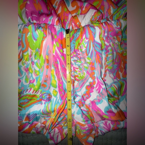 Lilly Pulitzer Fanning Romper Jam Out Print (No Belt) size Small - Picture 7 of 13